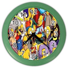 The Simpsons, Cartoon, Crazy, Dope Color Wall Clock by nateshop