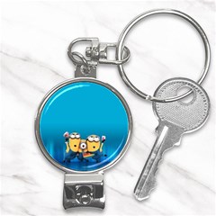 Minions, Blue, Cartoon, Cute, Friends Nail Clippers Key Chain by nateshop