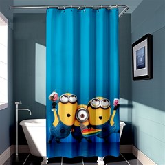 Minions, Blue, Cartoon, Cute, Friends Shower Curtain 36  X 72  (stall)  by nateshop