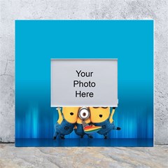 Minions, Blue, Cartoon, Cute, Friends White Wall Photo Frame 5  X 7  by nateshop