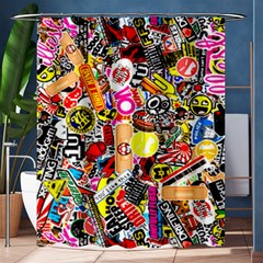 Sticker Bomb, Art, Cartoon, Dope Shower Curtain 60  X 72  (medium)  by nateshop