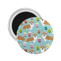 Welsh Corgis Dog Boba Tea Bubble Tea Cute Kawaii 2 25  Magnets by Grandong