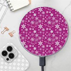 Purple Christmas Pattern Wireless Fast Charger(white) by Grandong