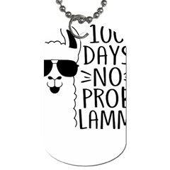 100 Days Of School T- Shirt100 Days No Prob Lamma T- Shirt Yoga Reflexion Pose T- Shirtyoga Reflexion Pose T- Shirt Dog Tag (one Side) by hizuto