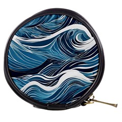 Abstract Blue Ocean Wave Mini Makeup Bag by Jack14