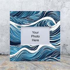 Abstract Blue Ocean Wave White Box Photo Frame 4  X 6  by Jack14