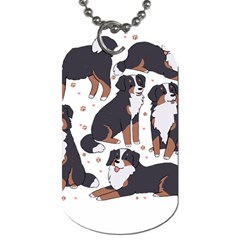 Bernese Mountain Dog T- Shirtbernese Mountain Dog Illustration T- Shirt Yoga Reflexion Pose T- Shirtyoga Reflexion Pose T- Shirt Dog Tag (two Sides) by hizuto