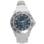 Ceramics Broken  Round Plastic Sport Watch (L) Front