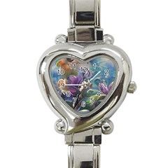 Abstract Blossoms  Heart Italian Charm Watch by Internationalstore