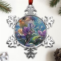 Abstract Blossoms  Metal Small Snowflake Ornament by Internationalstore