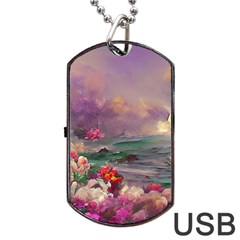 Abstract Flowers  Dog Tag Usb Flash (one Side) by Internationalstore