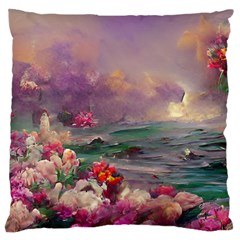 Abstract Flowers  Large Cushion Case (one Side) by Internationalstore