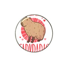 Capybara T- Shirt Just A Girl Who Loves Capybaras T- Shirt Yoga Reflexion Pose T- Shirtyoga Reflexion Pose T- Shirt Hat Clip Ball Marker (4 Pack) by hizuto