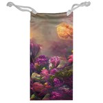 Floral Blossoms  Jewelry Bag Back