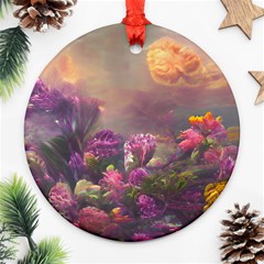 Floral Blossoms  Round Ornament (two Sides) by Internationalstore