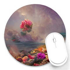 Floral Blossoms  Round Mousepad by Internationalstore