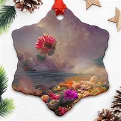 Floral Blossoms  Snowflake Ornament (two Sides) by Internationalstore