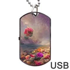 Floral Blossoms  Dog Tag Usb Flash (two Sides) by Internationalstore