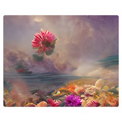 Floral Blossoms  Two Sides Premium Plush Fleece Blanket (medium) by Internationalstore