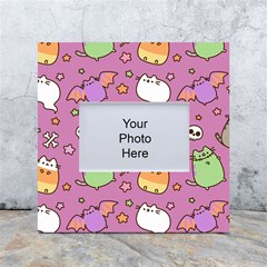 Pusheen Cat White Box Photo Frame 4  X 6  by Pakjumat