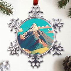 Mountain Mount Fuji Metal Large Snowflake Ornament by Pakjumat