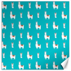 Lama Alpaca Animal Pattern Design Canvas 20  X 20  by Pakjumat