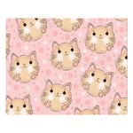 Cat Pattern Pink Cartoon Premium Plush Fleece Blanket (Large) 80 x60  Blanket Front