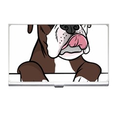 Boxer Dog T- Shirt Tri Colored Boxer T- Shirt Business Card Holder by JamesGoode