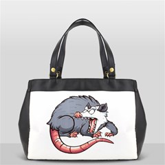 Opossum T-shirtwhite Look Calm Opossum 03 T-shirt (1) Oversize Office Handbag (2 Sides) by EnriqueJohnson