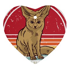 Fennec Fox T- Shirt Im Really A Fennec Fox T- Shirt Heart Ornament (two Sides) by ZUXUMI