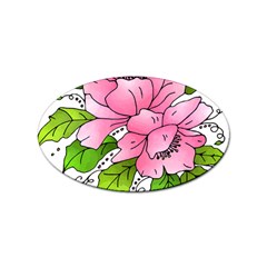 Flowers Art T- Shirtflowers T- Shirt (1) Sticker Oval (100 Pack) by ZUXUMI