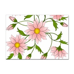 Flowers Illustration T- Shirtflowers T- Shirt (2) Sticker A4 (10 Pack) by ZUXUMI