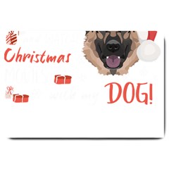 German Shepherd T- Shirt German Shepherd Merry Christmas T- Shirt (1) Large Doormat by ZUXUMI