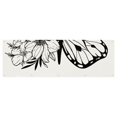 Butterfly T- Shirt Floral Butterfly T- Shirt Banner And Sign 12  X 4  by JamesGoode