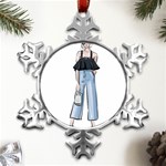 Let’s Go Metal Small Snowflake Ornament Front