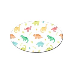 Animals Dinosaurs T-rex Pattern Sticker Oval (100 Pack) by Pakjumat