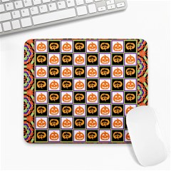 Lantern Chess Halloween Large Mousepad by Pakjumat