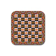 Lantern Chess Halloween Rubber Coaster (square) by Pakjumat