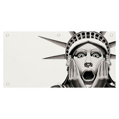 Funny Statue Of Liberty Parody Banner And Sign 6  X 3  by Sarkoni