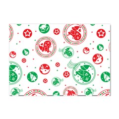 Merry Christmas Geometric Pattern Crystal Sticker (a4) by Sarkoni