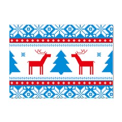 Red And Green Christmas Tree Winter Pattern Pixel Elk Buckle Holidays Crystal Sticker (a4) by Sarkoni