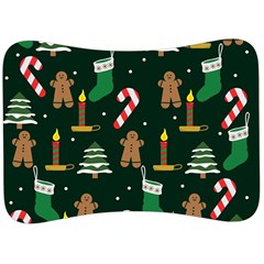 Pattern Christmas Gift Velour Seat Head Rest Cushion by uniart180623