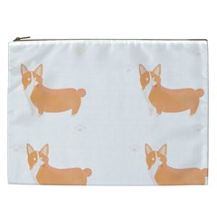 Corgi Dog T- Shirt Pembroke Welsh Corgi Dog Cute Pattern T- Shirt Cosmetic Bag (xxl) by EnriqueJohnson