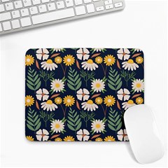 Flower Grey Pattern Floral Small Mousepad by Dutashop