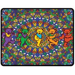 Grateful Dead Pattern Two Sides Fleece Blanket (medium) by Sarkoni