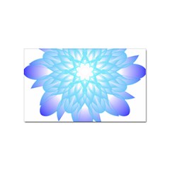 Flower Illustration T- Shirt Beautiful And Artistic Blue Flower T- Shirt Sticker (rectangular) by EnriqueJohnson