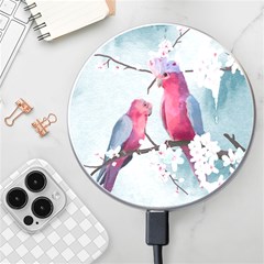 Watercolor Parrot Wireless Fast Charger(white) by SychEva