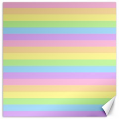 Cute Pastel Rainbow Stripes Canvas 12  X 12  by Ket1n9