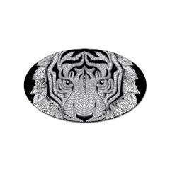 Tiger Head Sticker Oval (100 Pack) by Ket1n9