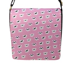 Girly Girlie Punk Skull Flap Closure Messenger Bag (l) by Ket1n9